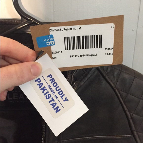 Blingsoul 100% Real Leather Biker Jacket - Picture 8 of 8